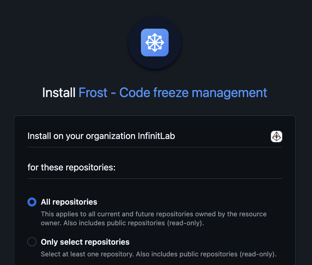 Install Frost on GitHub